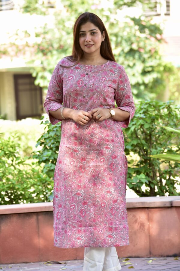 Saajh long kurti Rose